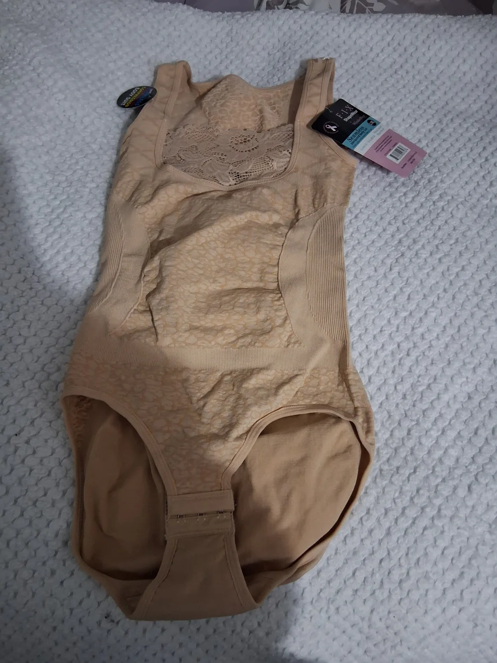 Shapewear One-Piece Bodysuit in Beige